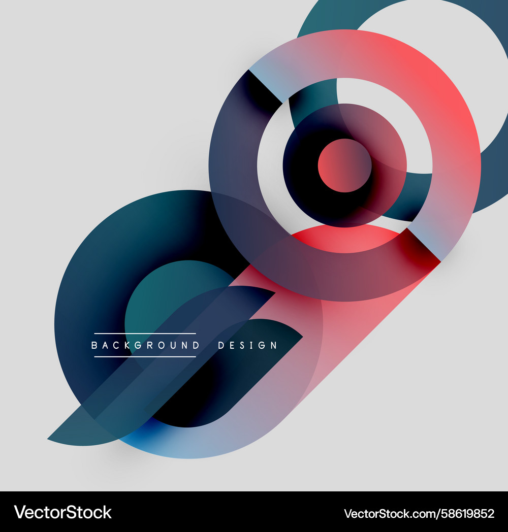 Abstract circles overlap creating dynamic visual Abstract circles overlap creating dynamic visual Vector Image