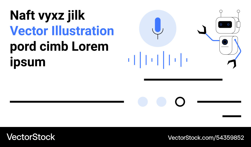 Ai voice command and automation with a friendly Ai voice command and automation with a friendly vector image