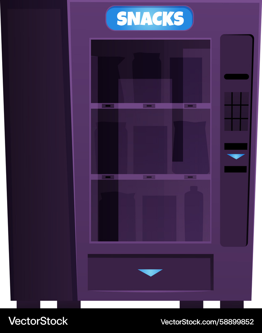 Automated Snacks Vending Machine Vector Image