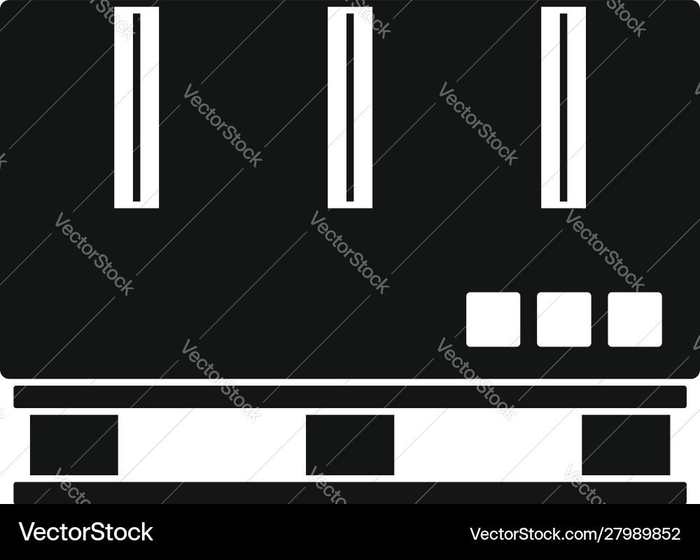 Carrier box pallet icon simple style Carrier box pallet icon simple style Vector Image