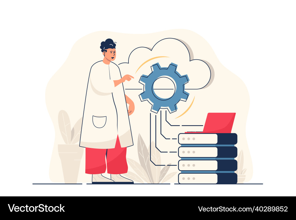 Cloud computing concept for web banner Cloud computing concept for web banner vector image