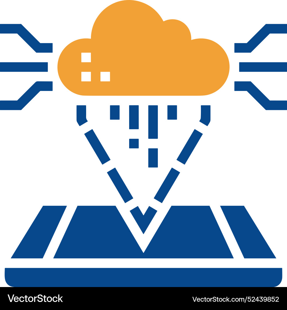 Cloud storage icon symbol image of the database Vector Image