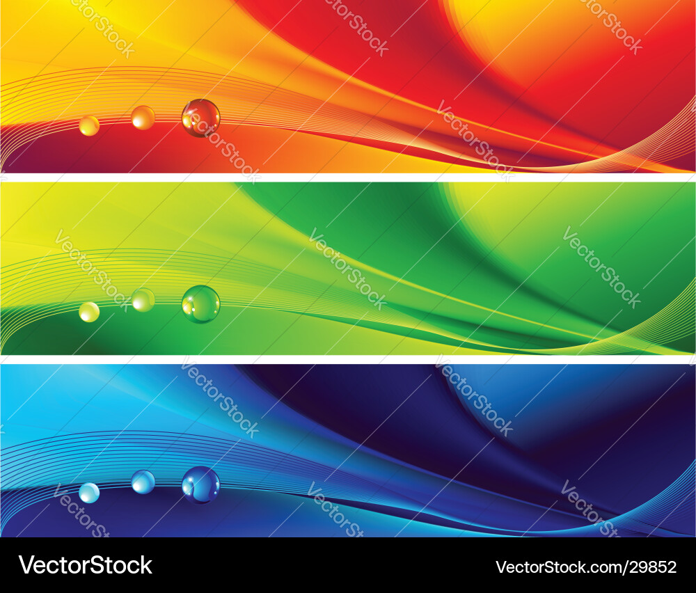 Colorful Abstract Banners Vector Image