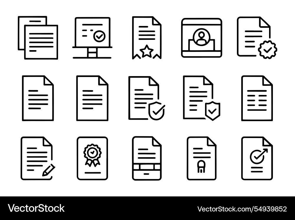 Contract papers folder certificate accept related Contract papers folder certificate accept related vector image