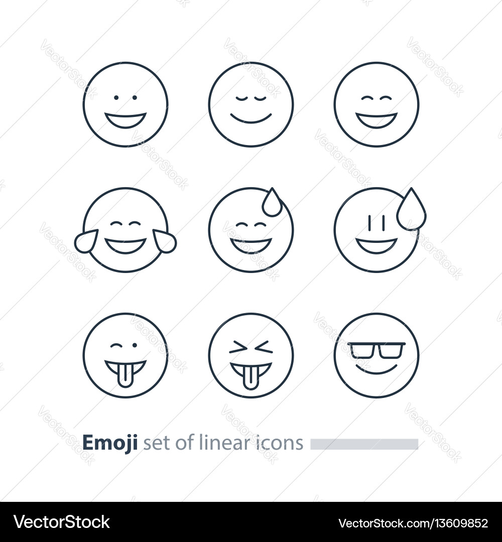 Emoji Icons Emoticon Symbole Gesichtsausdruck Zeichen Emoji Icons Emoticon Symbole Gesichtsausdruck Zeichen vektorbild