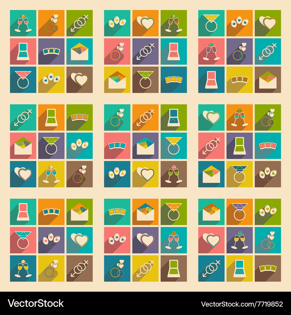 Flat with shadow concept and mobile application Vector Image