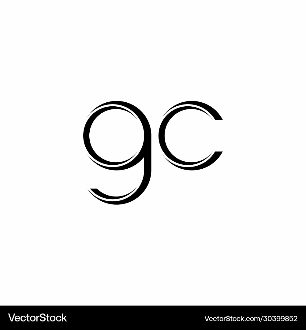 Gc logo monogram with slice rounded modern design Gc logo monogram with slice rounded modern design Vector Image