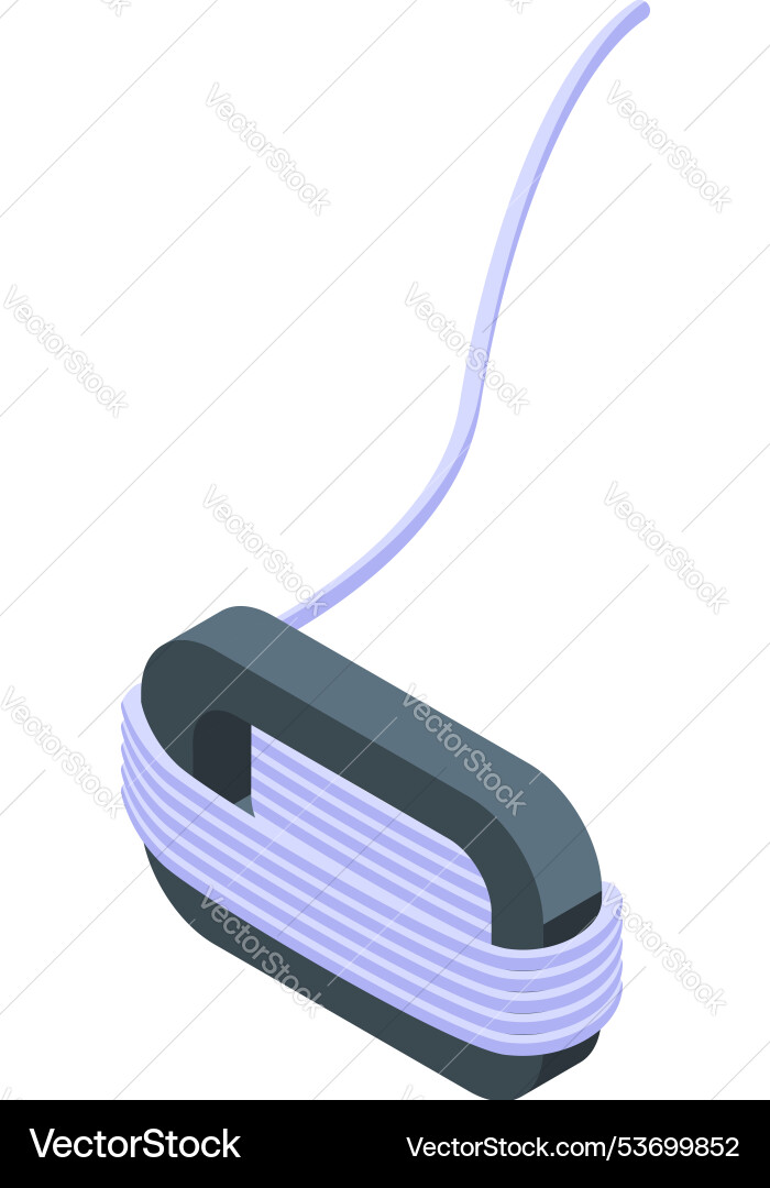 Inductor coil with copper wire winding presenting Inductor coil with copper wire winding presenting vector image
