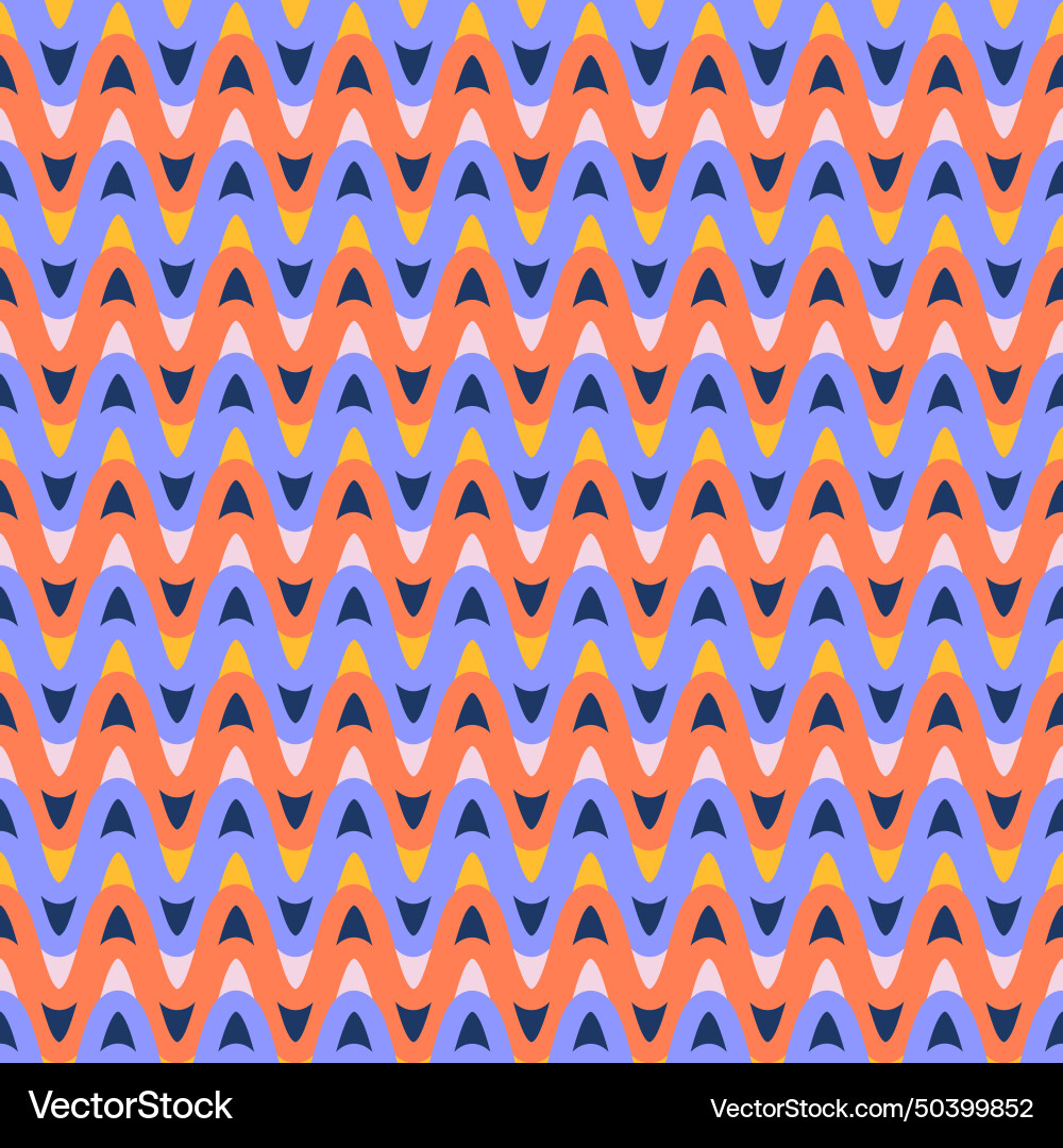 Retro seamless pattern flat zigzag Retro seamless pattern flat zigzag vector image