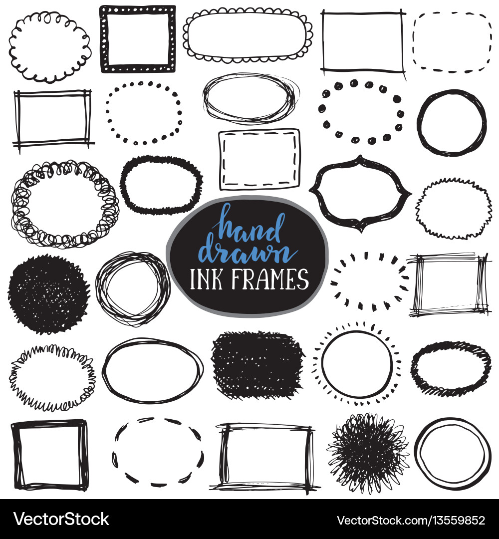 Sketch Frame Collection vector image