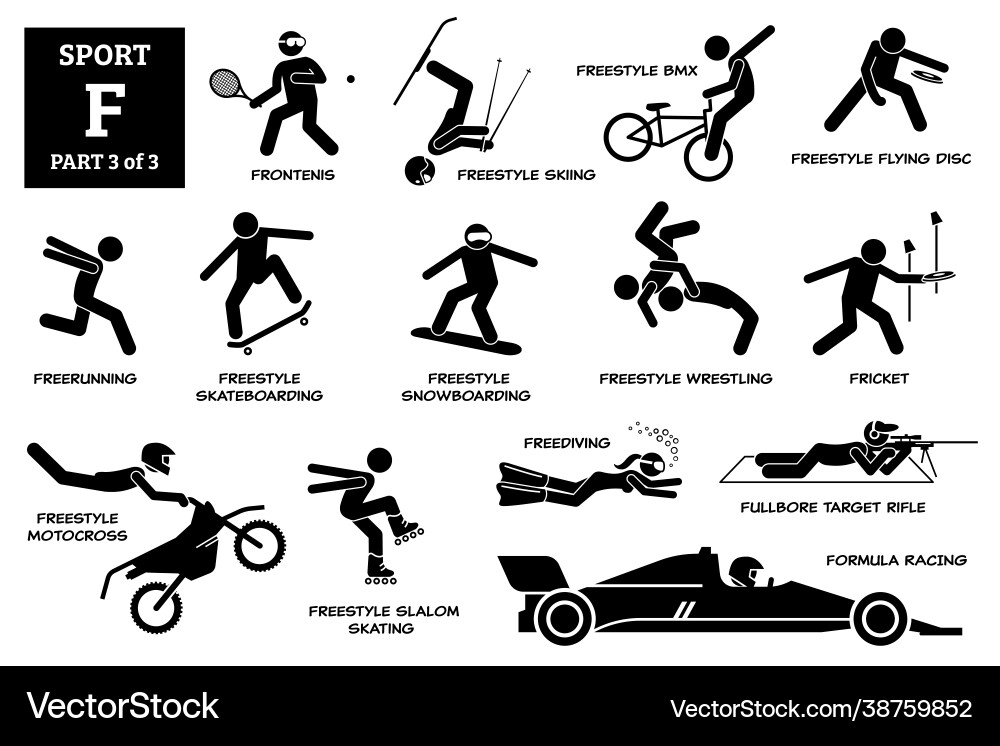 Sports Icons - Freestyle & Games Vector Image