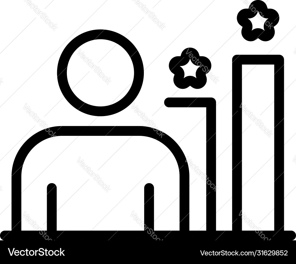 Star graph chart icon outline style Star graph chart icon outline style vector image