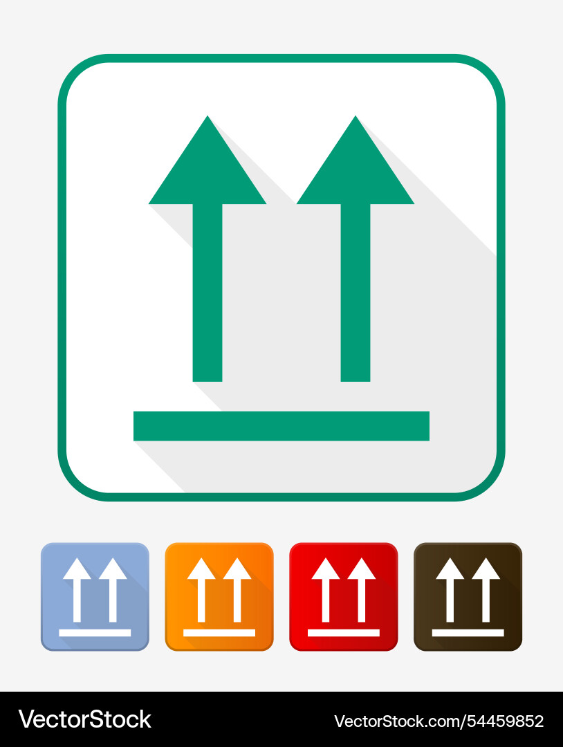 This way up correct orientation indicator This way up correct orientation indicator Vector Image