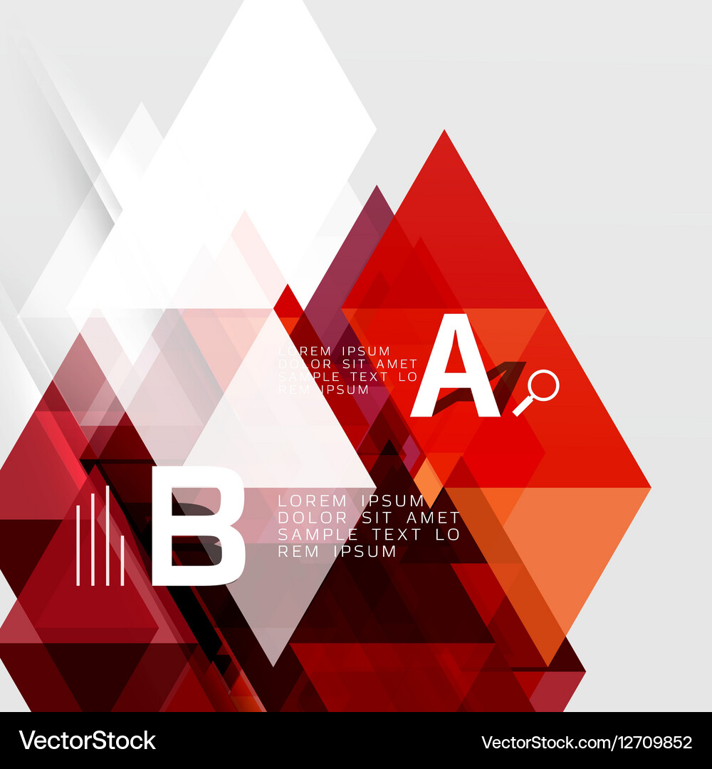 Transparent overlapping triangles Vector Image