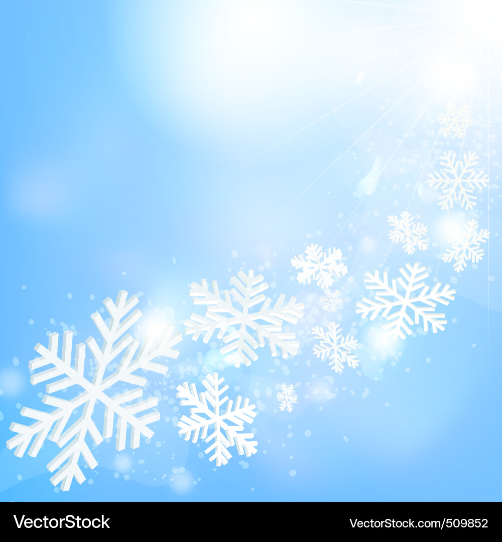 Winter Snowflake Background vector image
