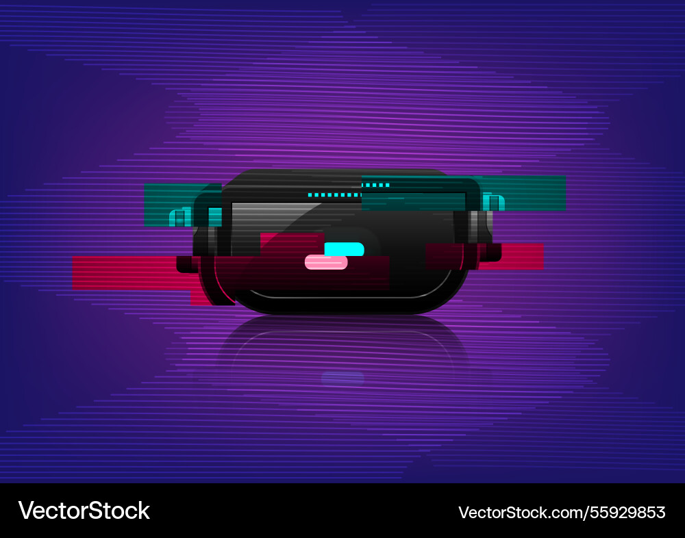 Abstract background with 3d virtual distortion Vector Image