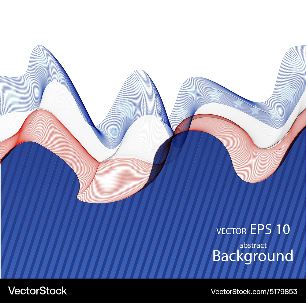 American flag abstract background Vector Image