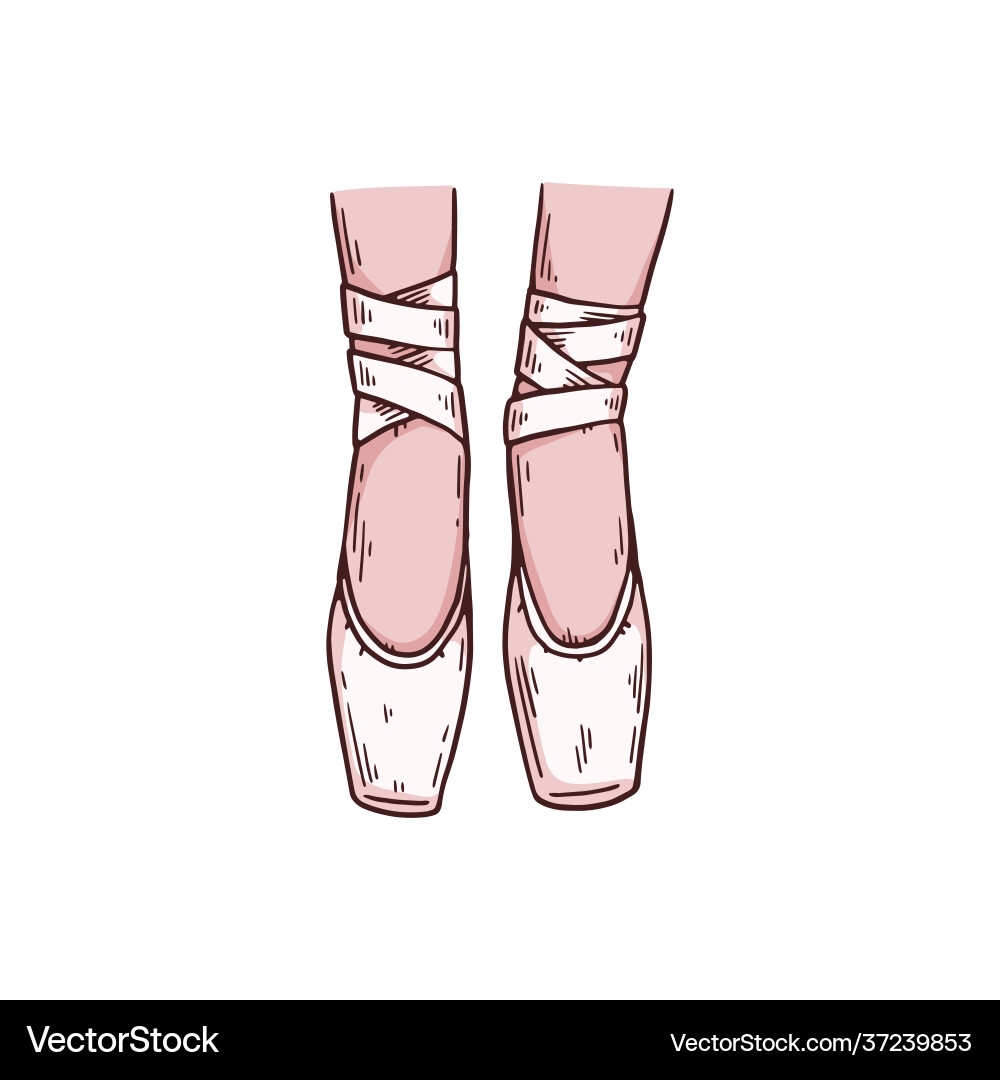 Ballerina Beine in Satin Ballett Spitzenschuhe Ballerina Beine in Satin Ballett Spitzenschuhe vektorbild