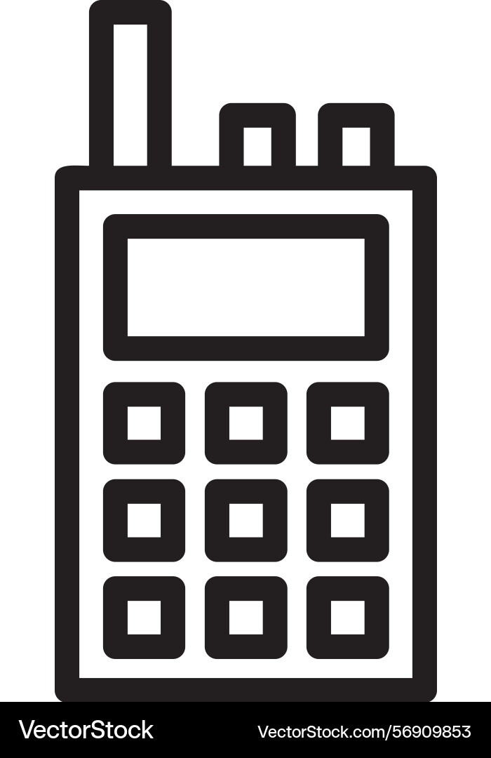 Cognitive radio linear style icon design Vector Image