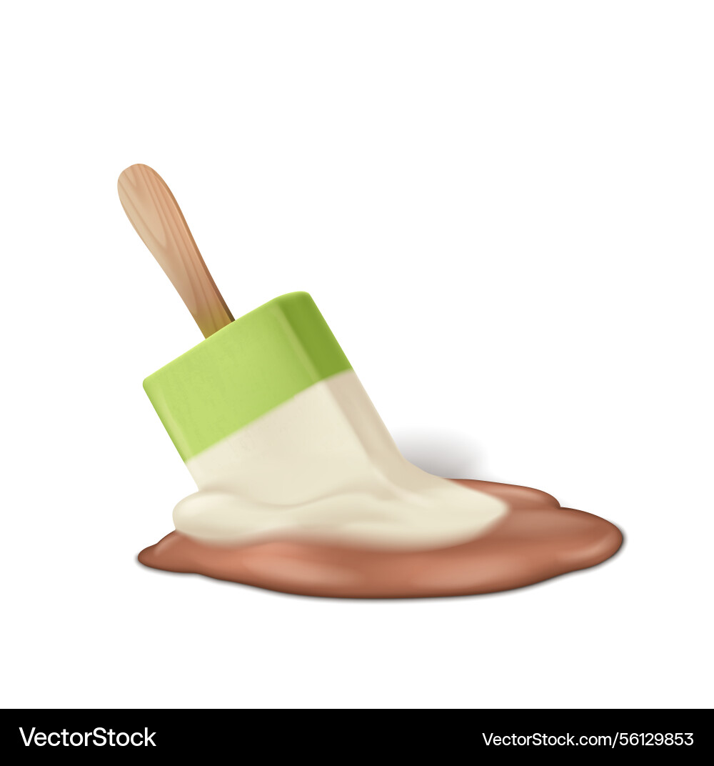 Eis auf Holzstab schmelzen Eis auf Holzstab schmelzen vektorbild