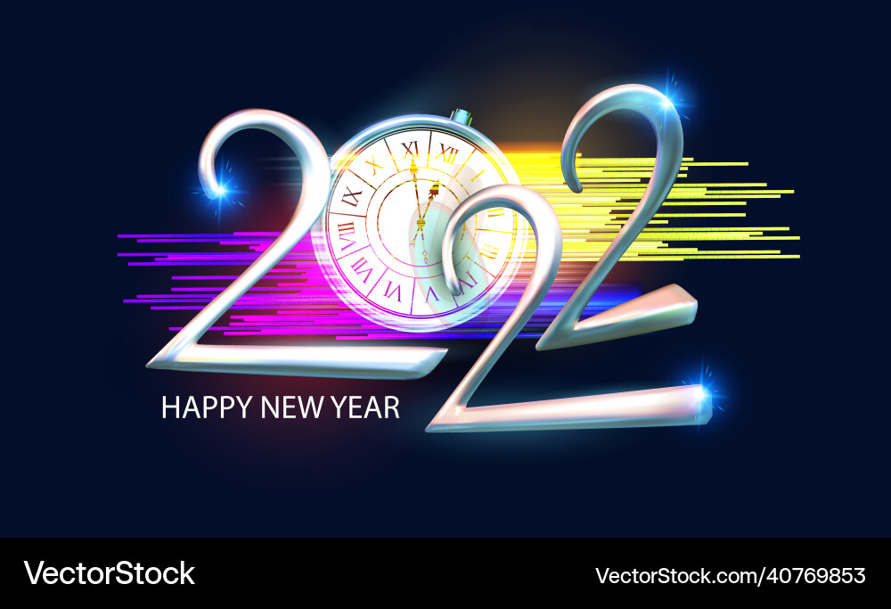 Happy 2022 new year elegant christmas Happy 2022 new year elegant christmas vector image
