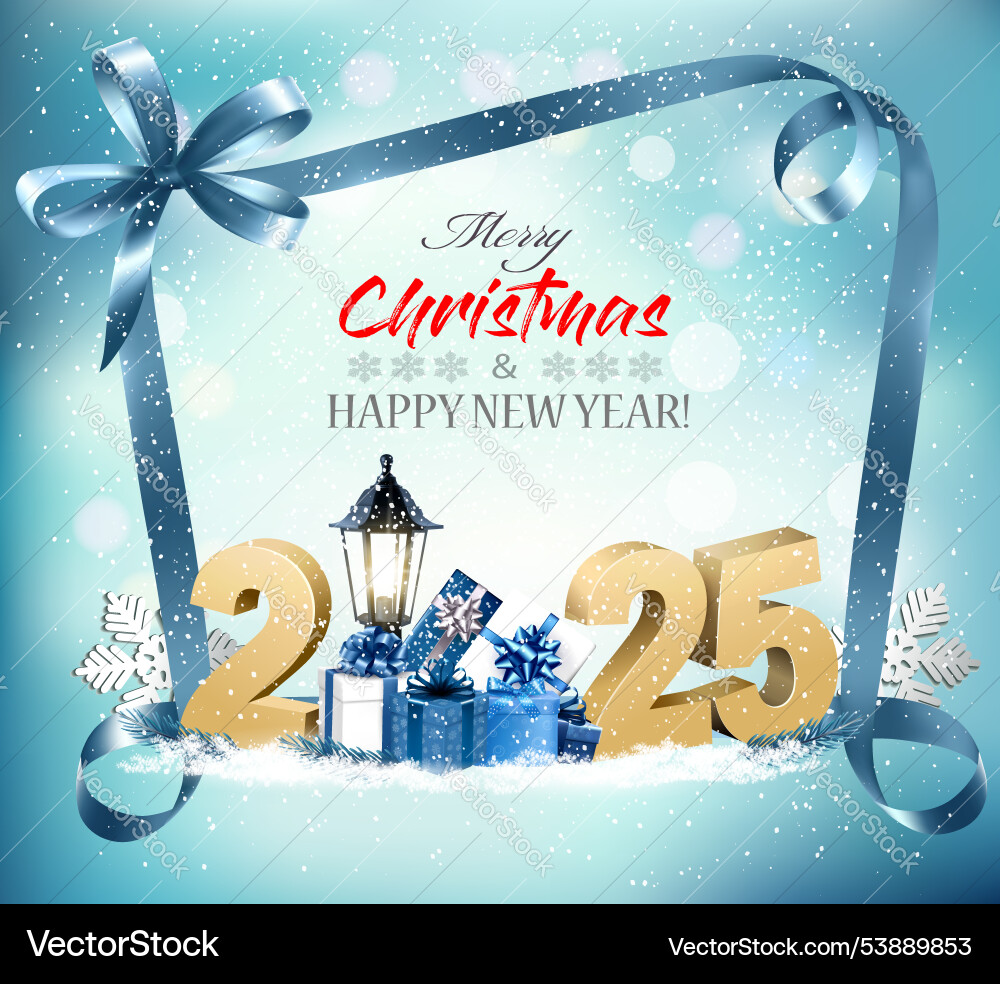 Holiday christmas and happy new year background Holiday christmas and happy new year background vector image