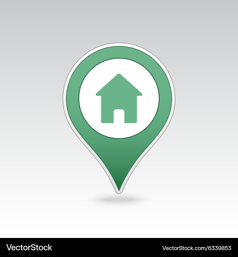 Home pin map icon pointer markers Vector Image