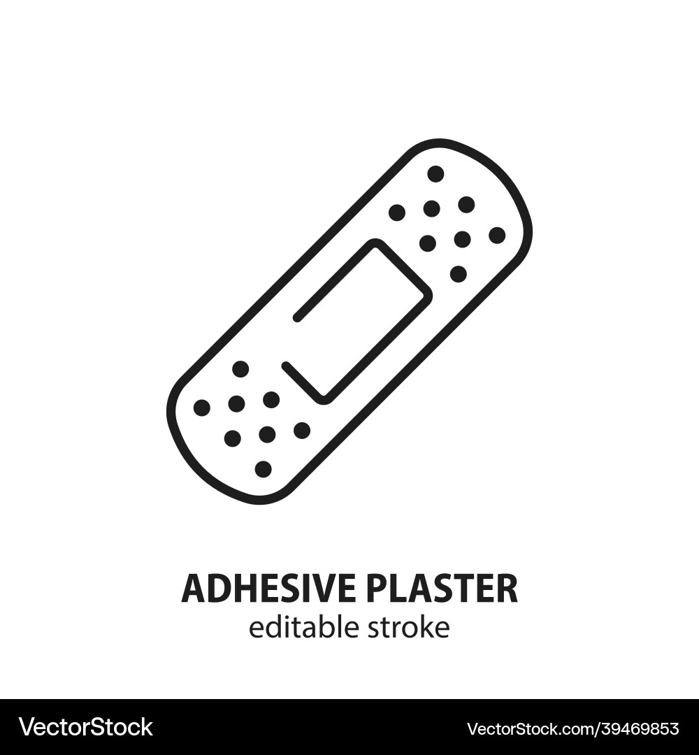Kleber Gips Linie Ikone medizinische Bandage Zeichen Kleber Gips Linie Ikone medizinische Bandage Zeichen vektorbild