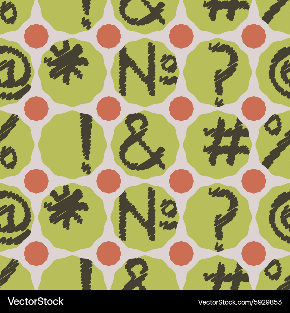 Seamless background with punctuation marks Vector Image