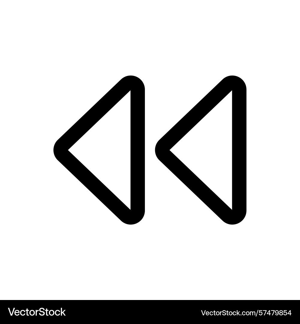 Arrow icon with two directional points forward vector image