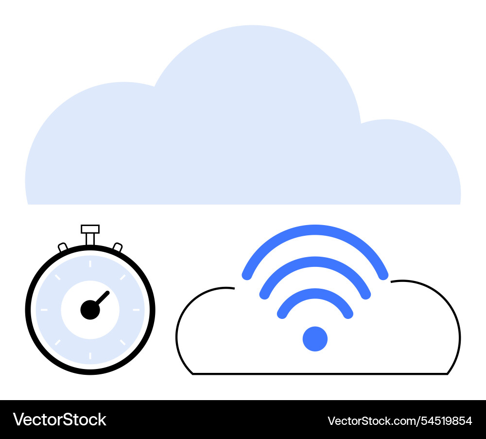 Cloud computing symbolizing speed and connectivity Cloud computing symbolizing speed and connectivity vector image