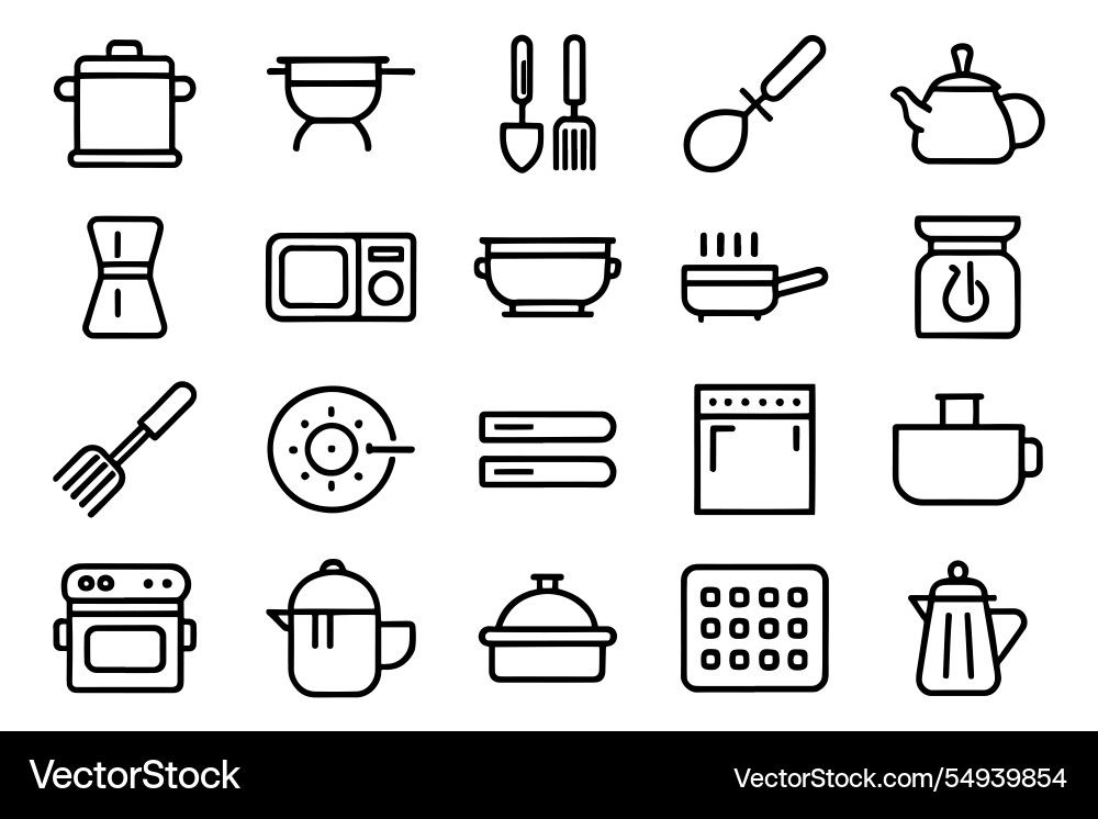Cookware and tableware concept related editable Vector Image