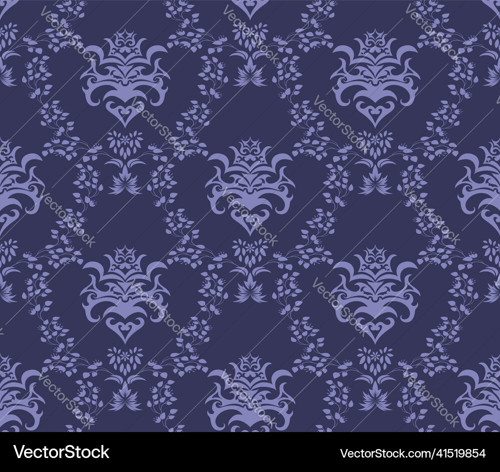 Damask seamless pattern vector image