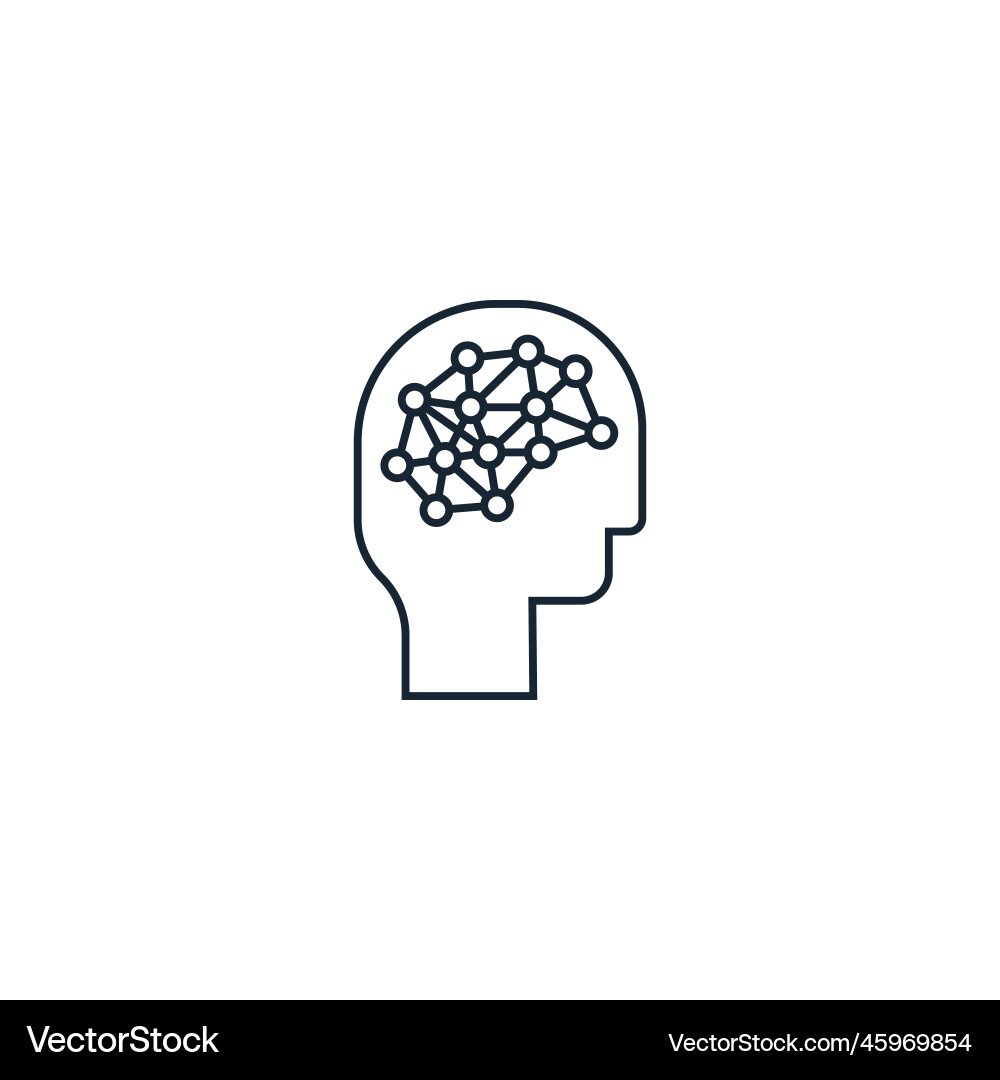 Deep learning creative icon from artificial vector image