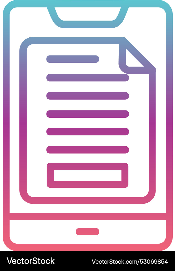 Envelope line gradient design Vector Image