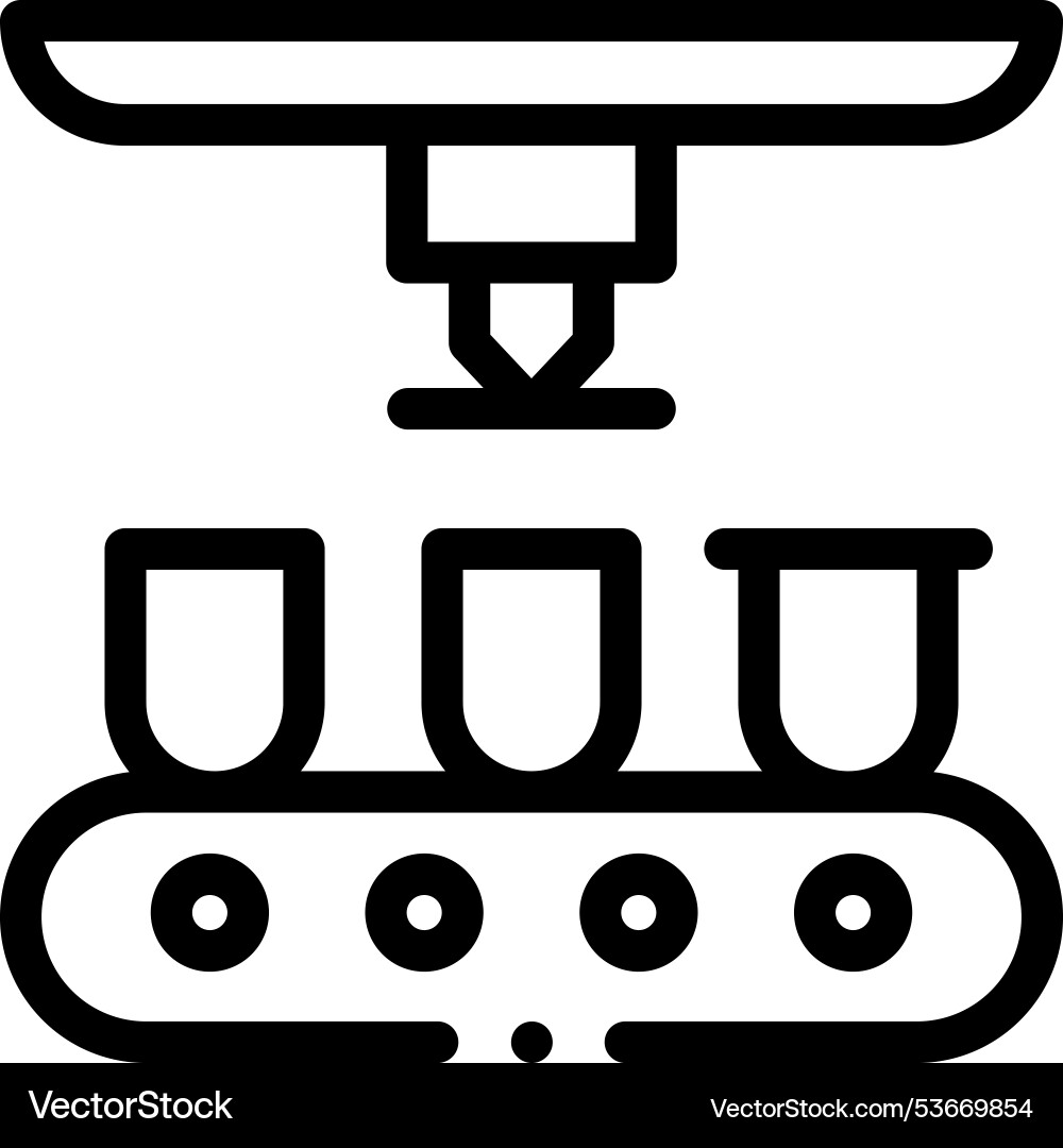 Factory icon thin linear style design isolated Factory icon thin linear style design isolated Vector Image