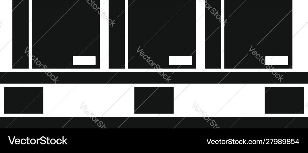 Full pallet box icon simple style Full pallet box icon simple style Vector Image