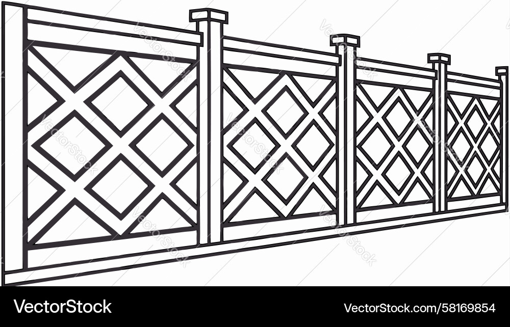 Geometric Square Lattice Pattern Vector Image