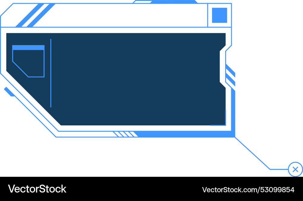 Sci-Fi UI Callout - Digital Display vector image