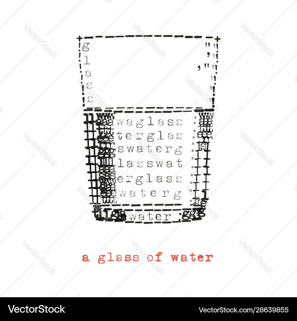 A glass water