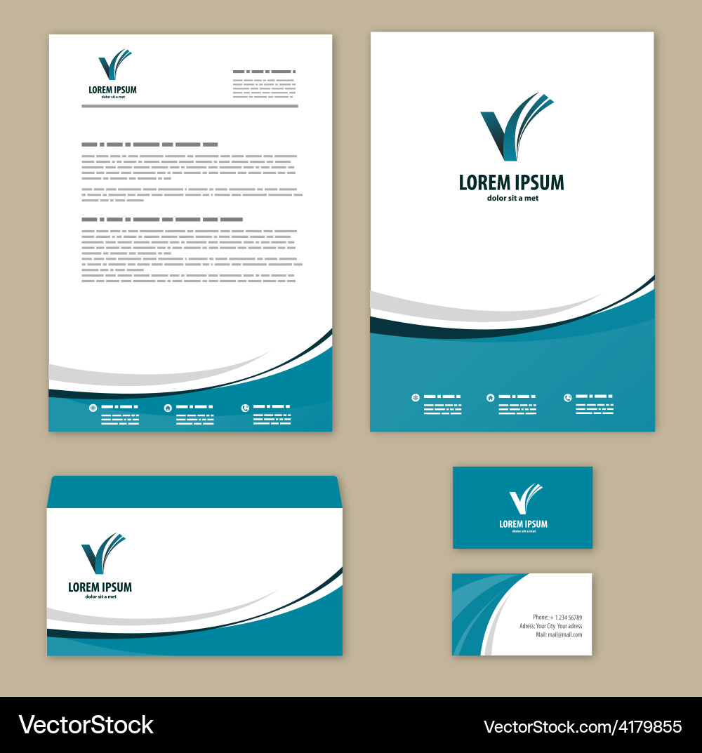 Corporate Style Template Royalty Free Vector Image