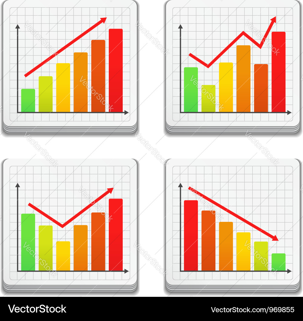 Graph Icons - Charts & Statistics vector image