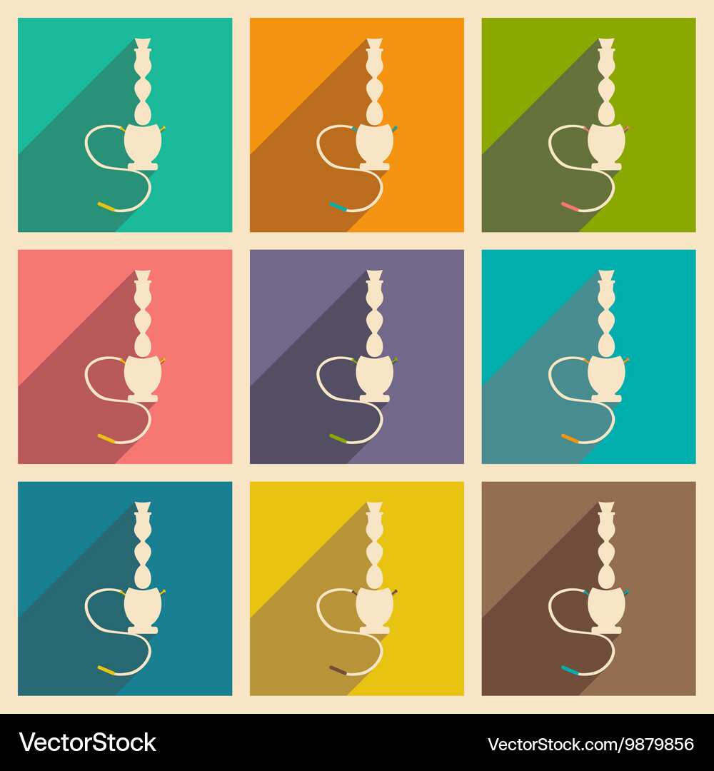 Flat with shadow concept and mobile application Vector Image