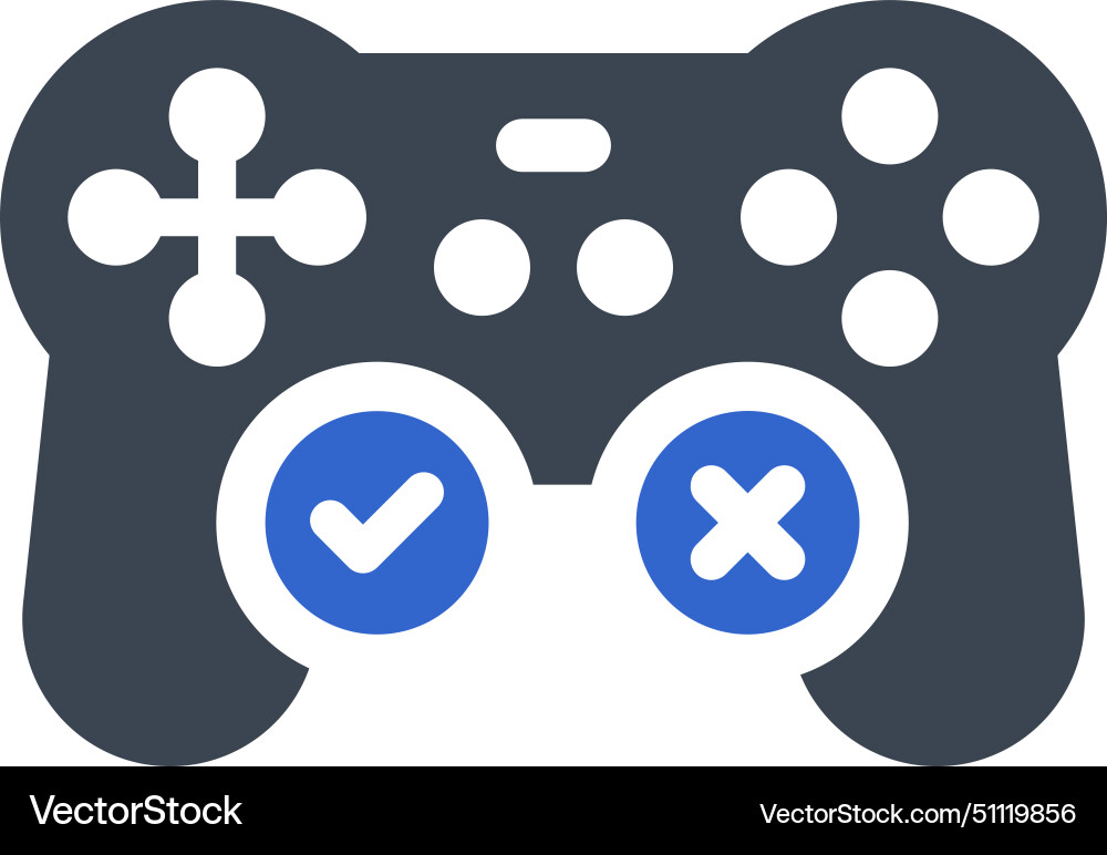 Game controller check icon Vector Image