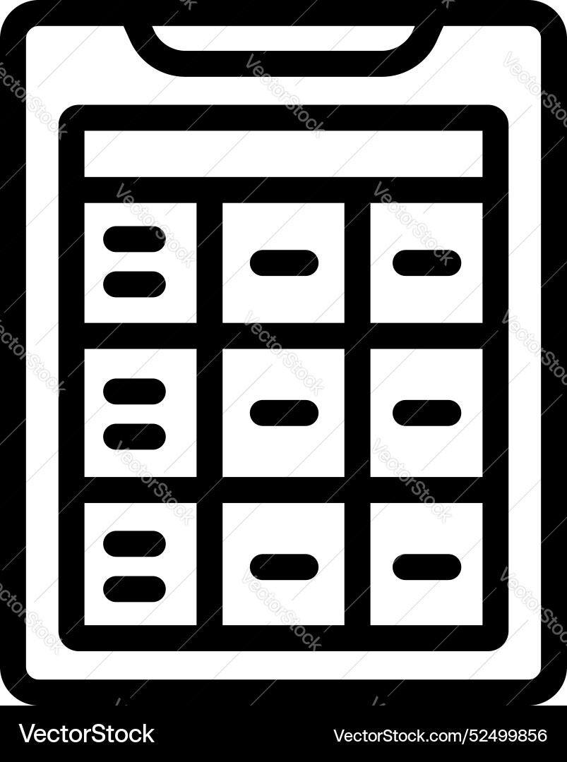 Smartphone showing security code entering vector image