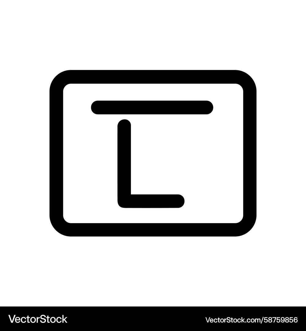 Text Alignment Icon - Stroke Vector Image