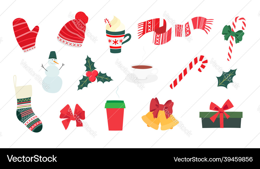 Winter Christmas Elements Vector Image