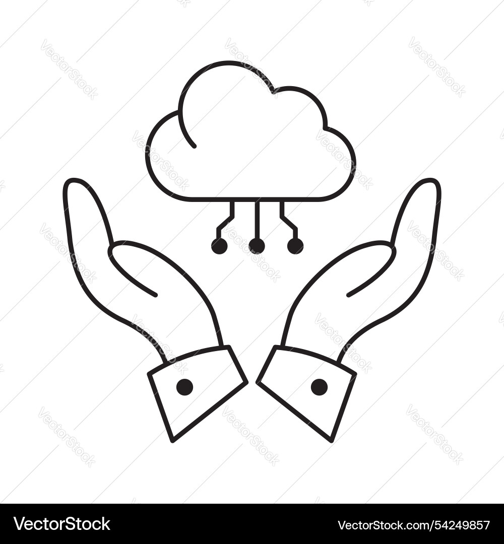 Ai cloud-based automation solutions icon design Ai cloud-based automation solutions icon design vector image
