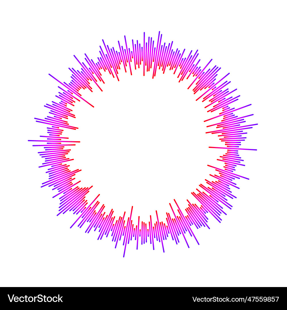 Circle sound wave visualisation bar linear music Circle sound wave visualisation bar linear music vector image