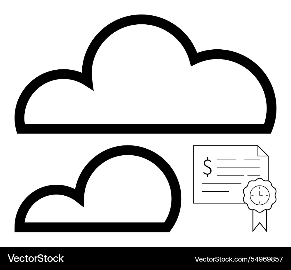 Cloud computing and digital certification vector image